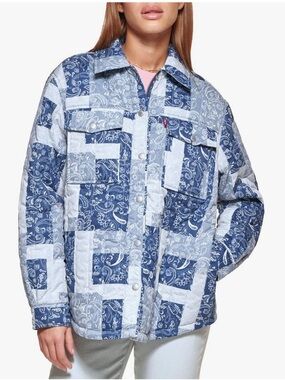 Levi's Blue Quilted Paisley printed Jacket